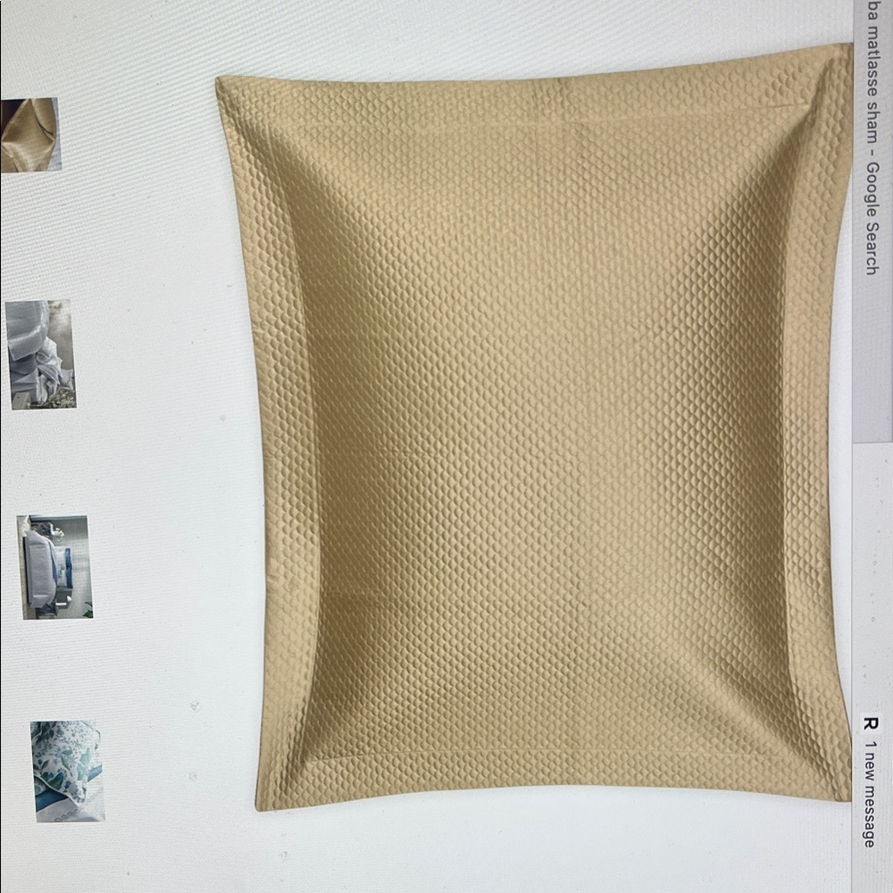 Pair of Matouk quilted European Squares